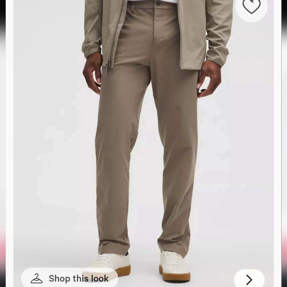 🍋 Lululemon Mens ABC Classic-Fit‎ Trouser Warpstreme 45 Brown